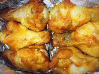 Barbeque chicken in foil