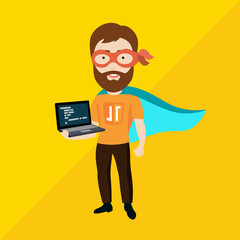 Java Script Specialist as Superhero