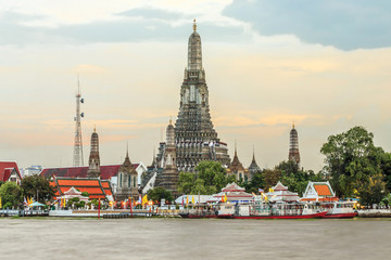 Naklejka premium Wat Arun The Temple in Bangkok of Thailand.