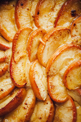 apple tart cake, closeup view