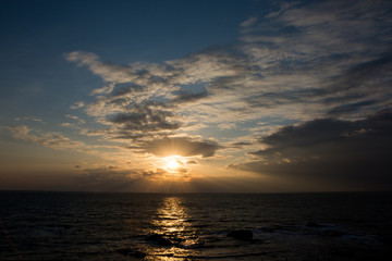 Fototapeta na wymiar 日本海の夕日