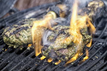 flaming grill