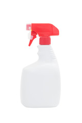 White spray bottle isolated on a white background