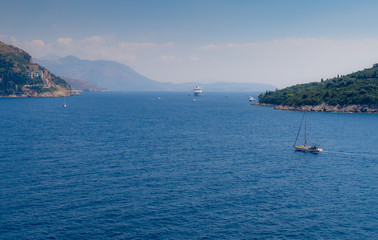 Fototapeta premium Sailing off Dalmatian coast