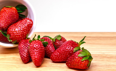 Fresh strawberry isolated on white background