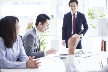 Young business people are meeting in the office