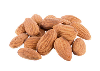 almonds isolated on white background