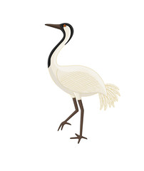 Japanese Grateful Crane Bird Vector