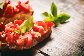 Βruschetta on a table