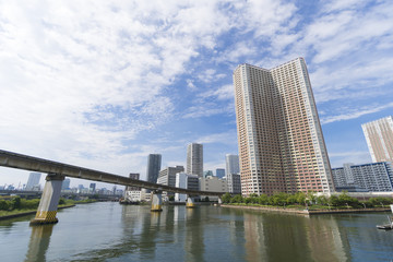 Obraz premium 東京都市風景 都市環境 港区 芝浦&品川港南 山手線新駅 近隣再開発エリア モノレール