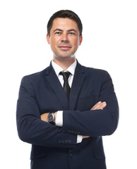 Businessman on white background