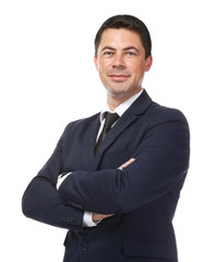 Businessman on white background