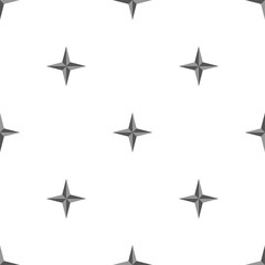 Four-cornered star on a white background. Seamless pattern. Vector illustration. eps10.