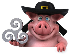 Fun Pig - 3D Illustration