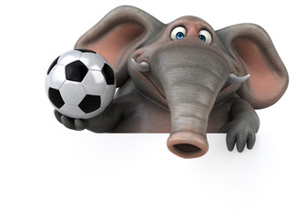 Fun elephant - 3D Illustration