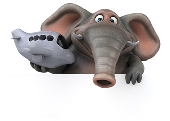 Fun elephant - 3D Illustration