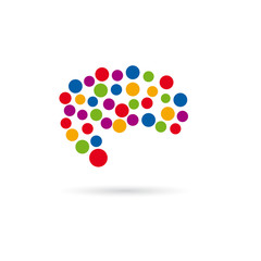 Vector sign innovative generation, head and circles