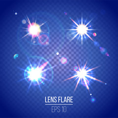 Highly detailed lens flares set