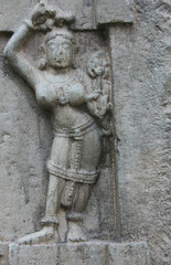 Fototapeta na wymiar ancient indian hindu stone carving 