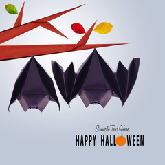 Origami hanging bats