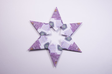Money Origami snowflake