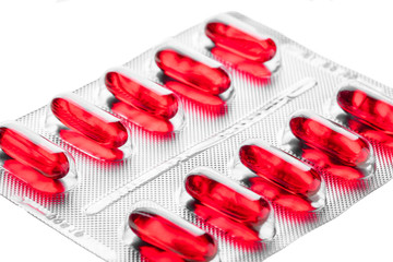 pills in packing closeup