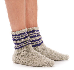 Warm knitted socks