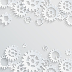 Vector gears and cogs background