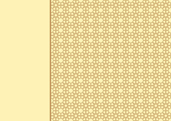 Beautiful Arabesque Geometric Pattern Beige Background