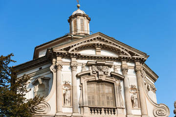 Fototapeta na wymiar Church of San Giuseppe (St. Joseph) in Lombard Baroque style. Milano, Lombardia, Italy