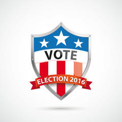 Vote Election 2016 Protection Shield Ribbon