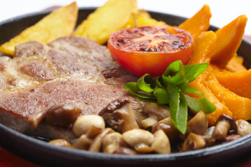 meat with potatoes