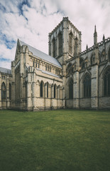 York Minster, gothic cathedral of York (England)