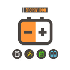 icons energy colorful design vector line black on white backgrou