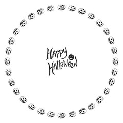 Halloween vector frame.