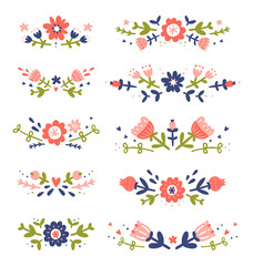 Decorative floral compositions collection