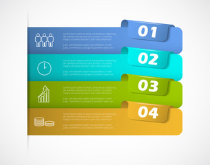 four step vector infographic template