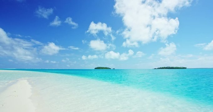 Beautiful tropical island with amazing blue ocean and white sand