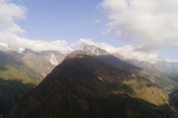 Naklejka na ściany i meble glory morning in Himalaya