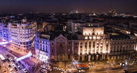 Fototapeta na wymiar Madrid night view