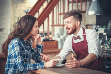 Customer in a cafe