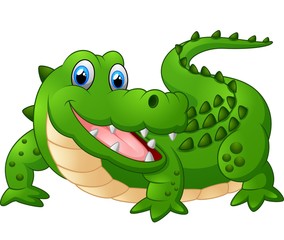 Obraz premium Cute crocodile cartoon