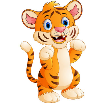 Cute baby tiger cartoon