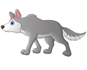 Cute cartoon wolf
