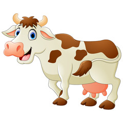 Happy cartoon cow