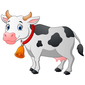 Happy cartoon cow