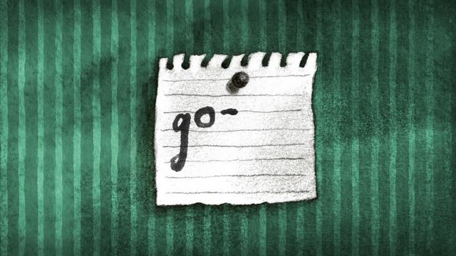 Good Luck Note and Cockroach on a wall