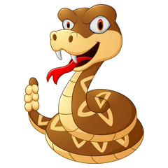 Fototapeta premium Cartoon rattlesnake