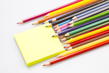 concept and office supplies on white