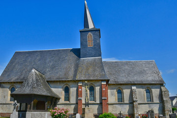 Bosc Bordel, France - june 23 2016 : Saint Jean Baptiste church